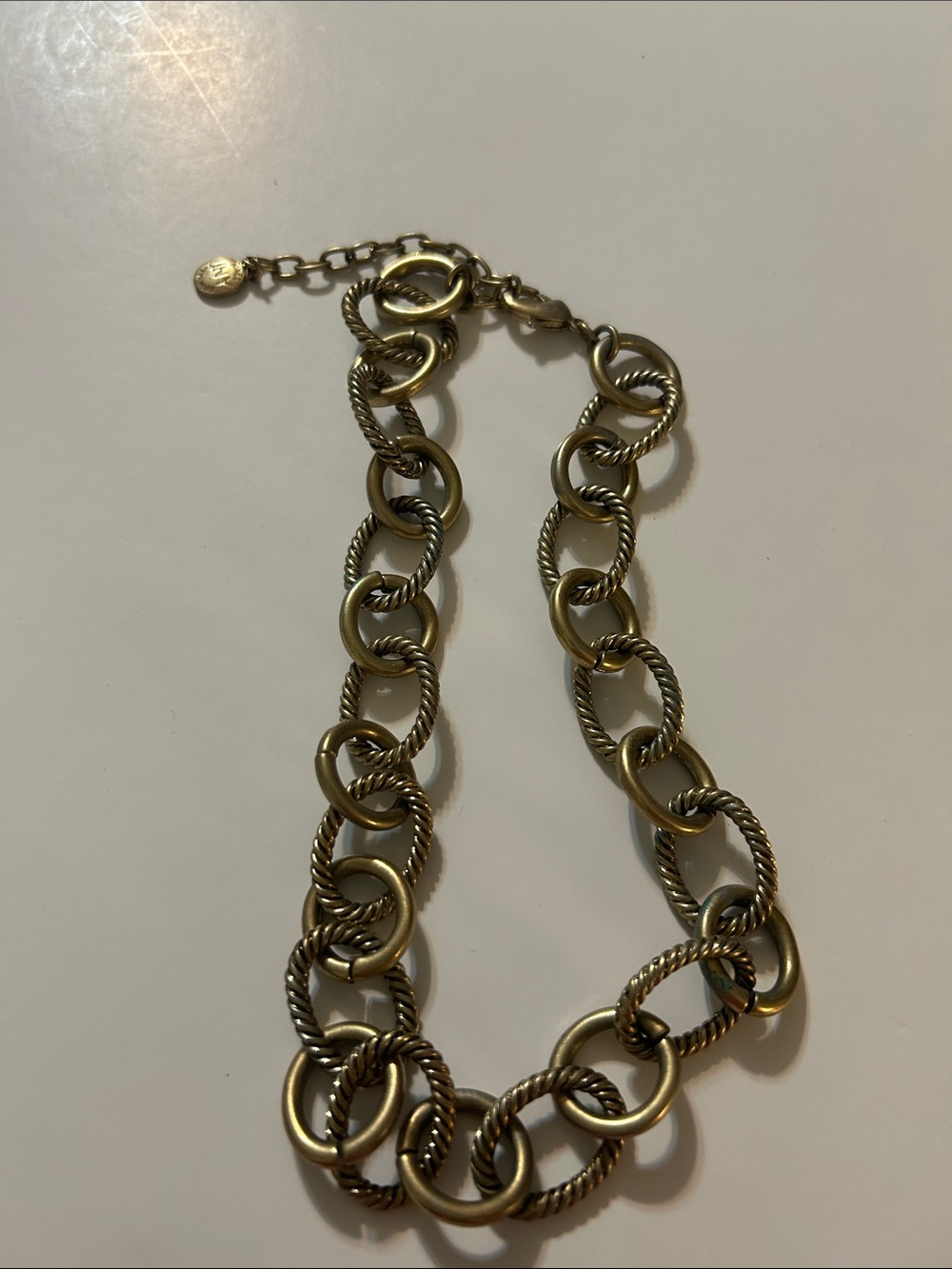 Jones New York Gold-Tone Twisted & Smooth Link Necklace